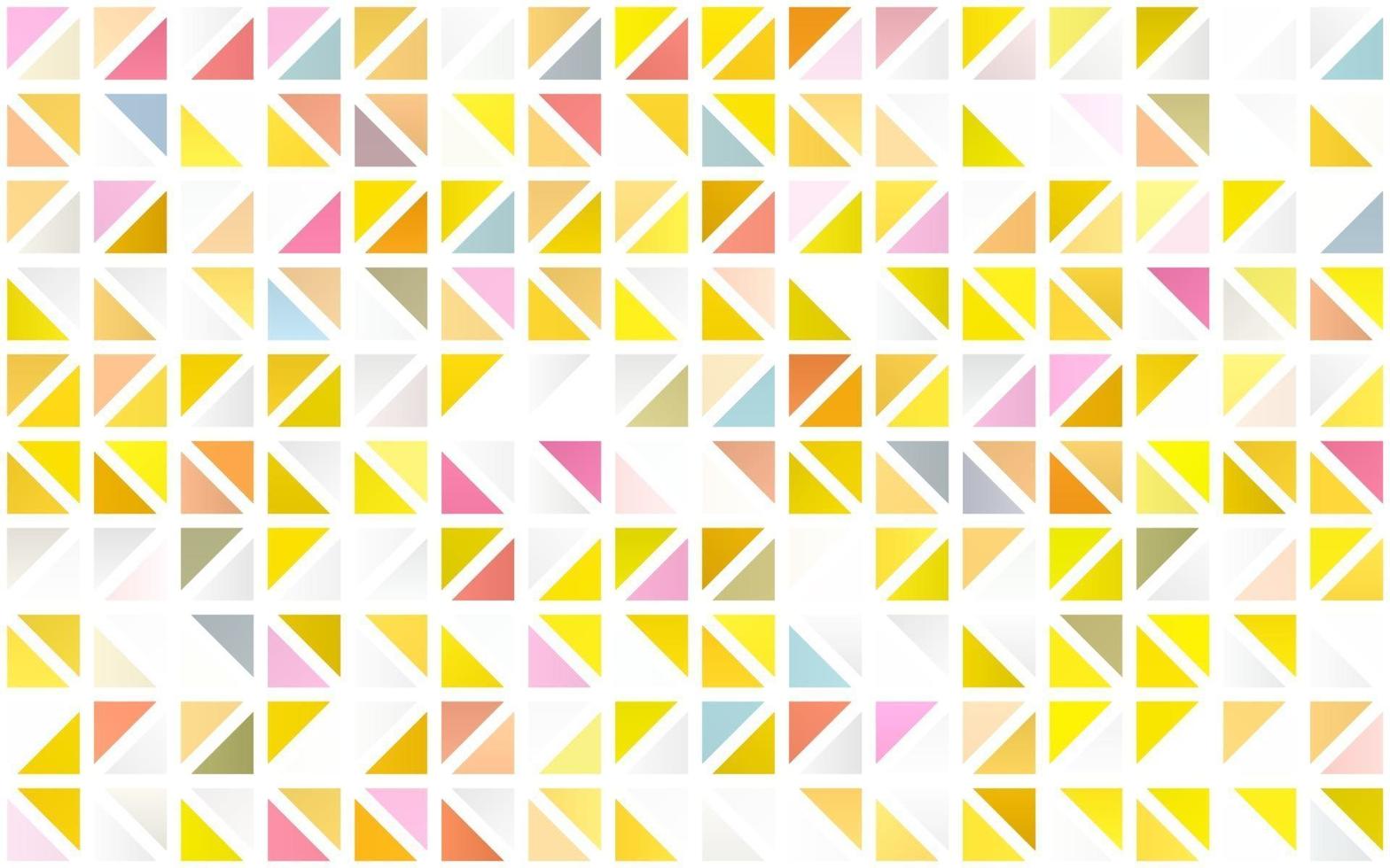 Fondo transparente de vector rosa claro, amarillo con triángulos.