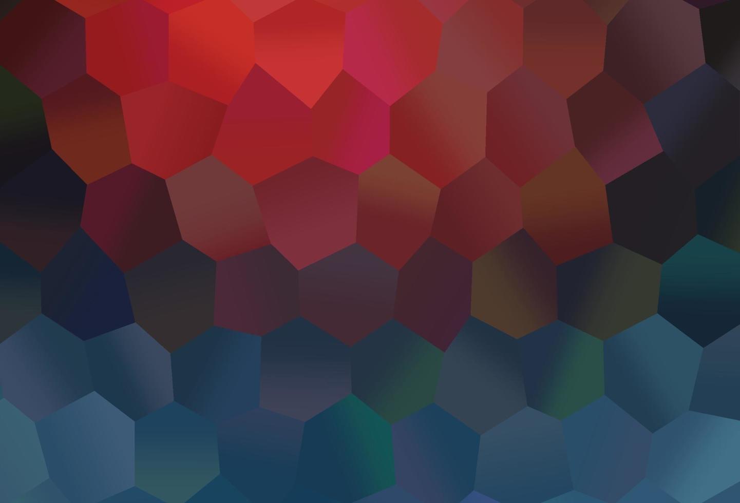 Dark Blue, Red vector background with hexagons.