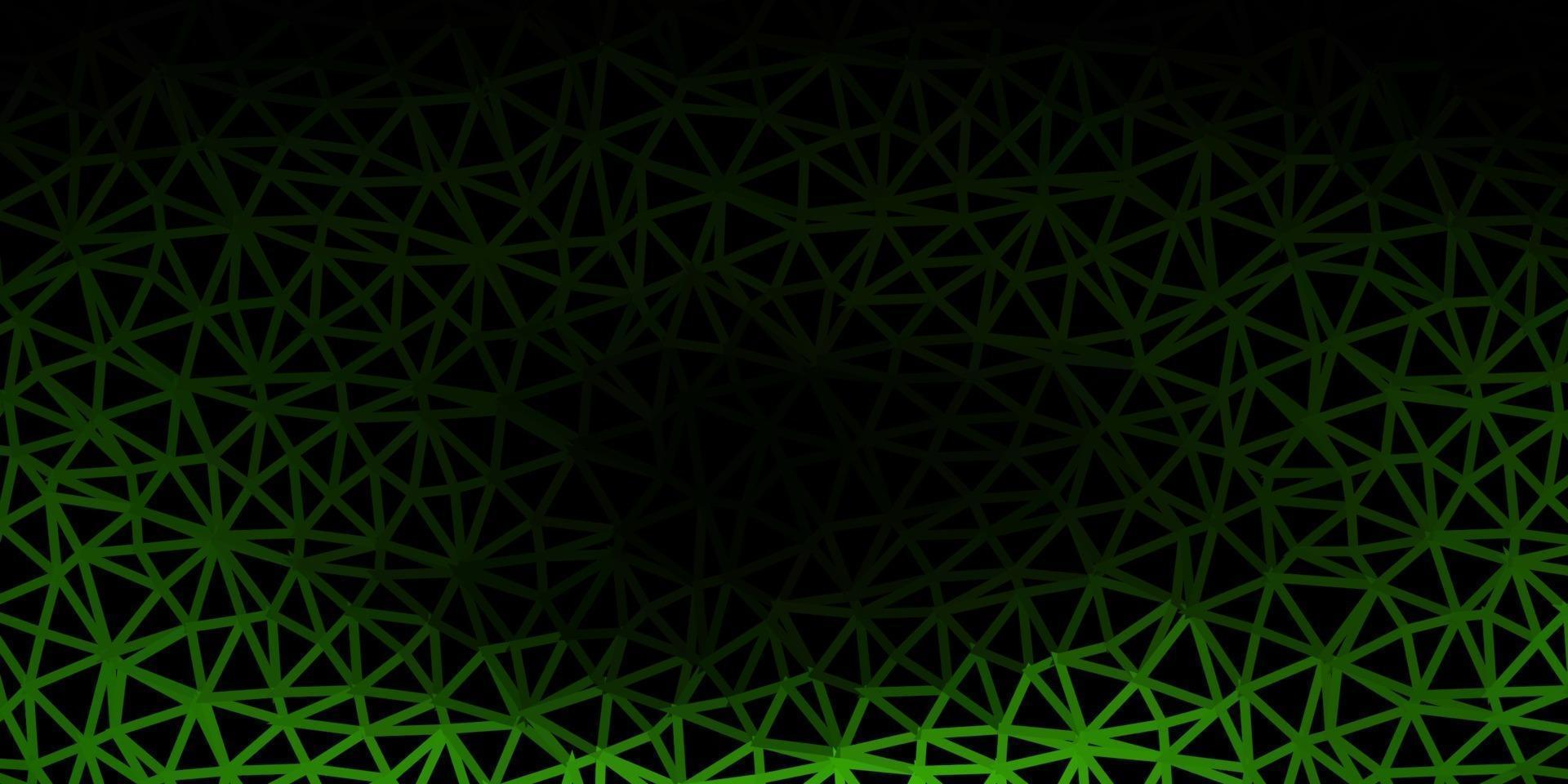 Dark green vector poly triangle layout.