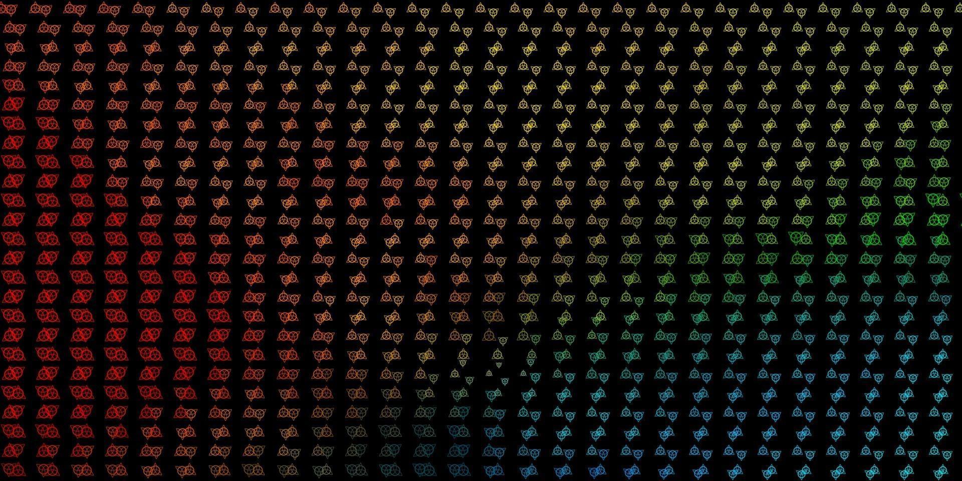 Dark Blue, Yellow vector pattern with magic elements.