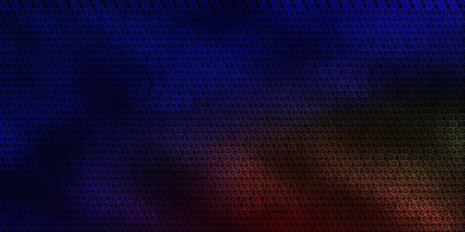 Dark Blue, Yellow vector template with esoteric signs.