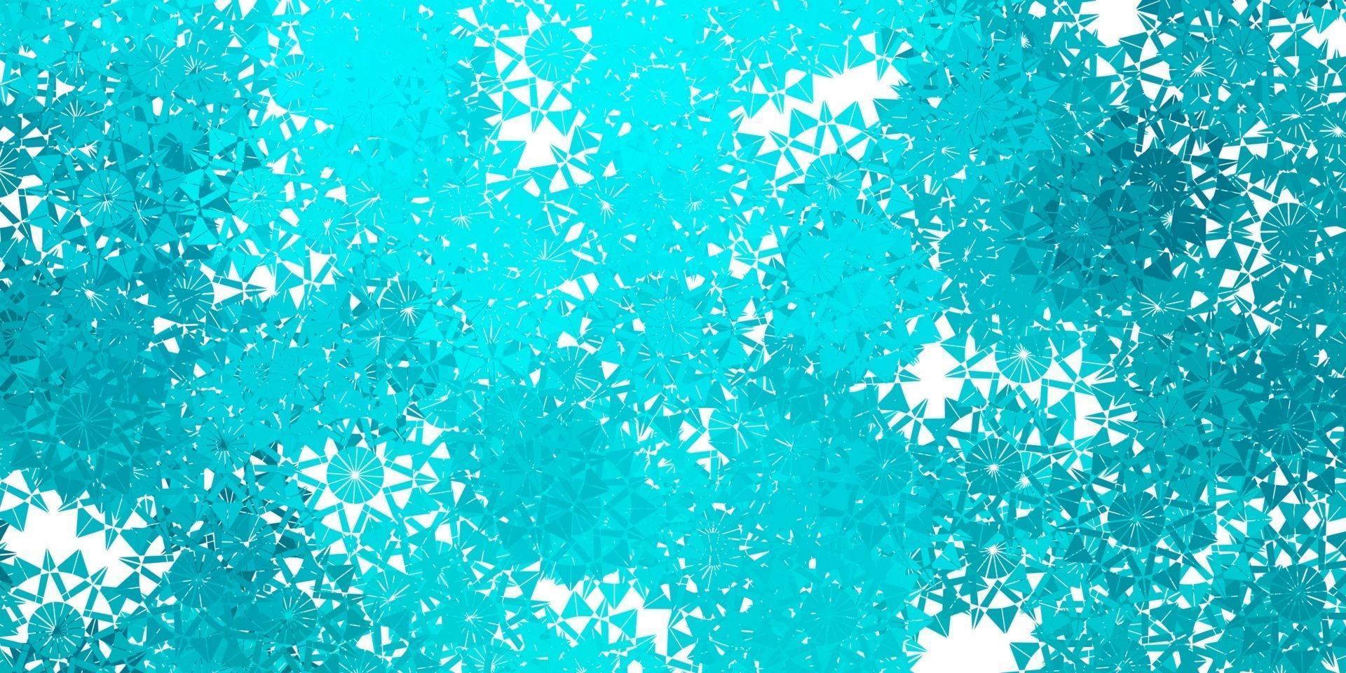 Light Green vector texture with bright snowflakes.