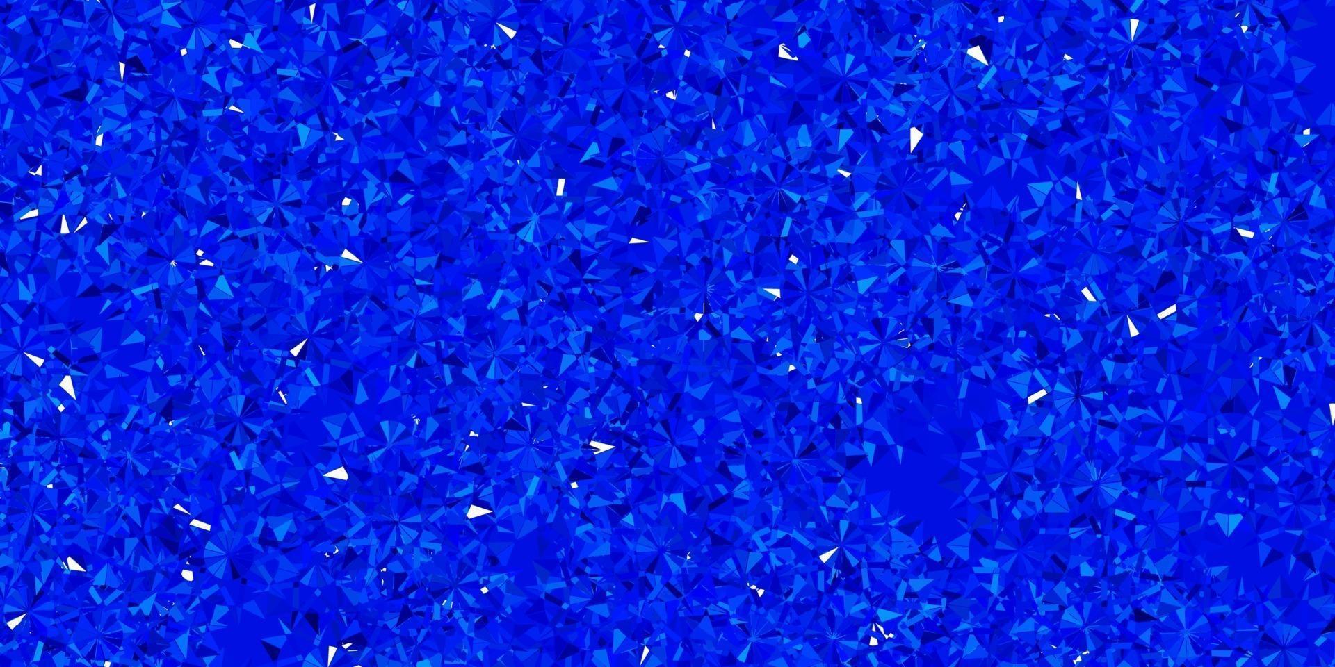 Light BLUE vector texture with bright snowflakes.