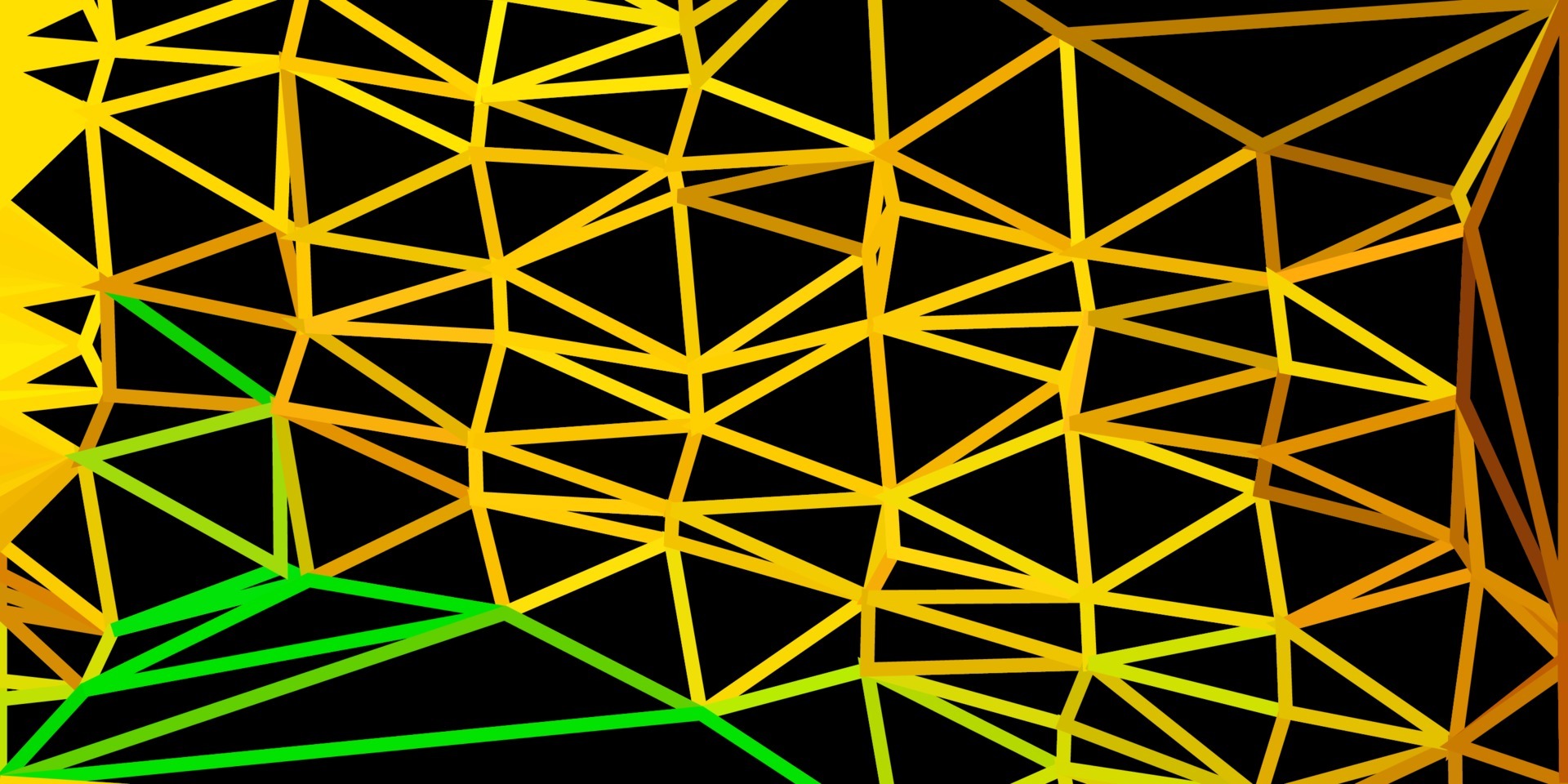 Dark green, yellow vector poly triangle template. 5235881 Vector Art at