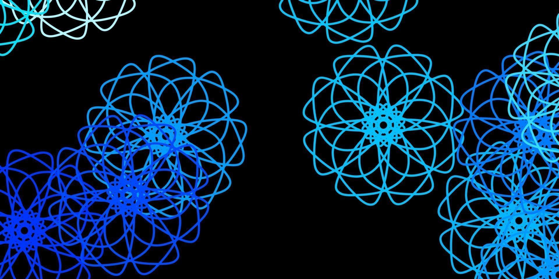 Dark BLUE vector background with random forms.