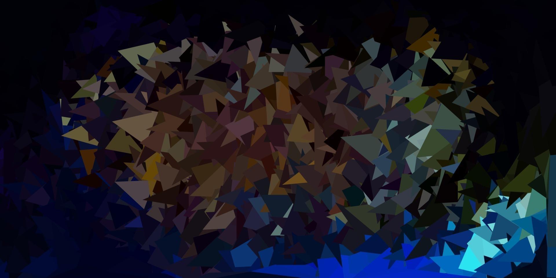 Dark multicolor vector triangle mosaic background.