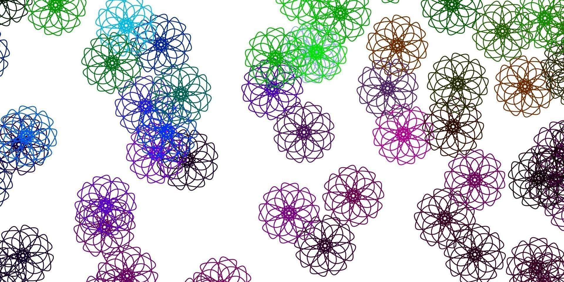 Light Multicolor vector natural layout with flowers.