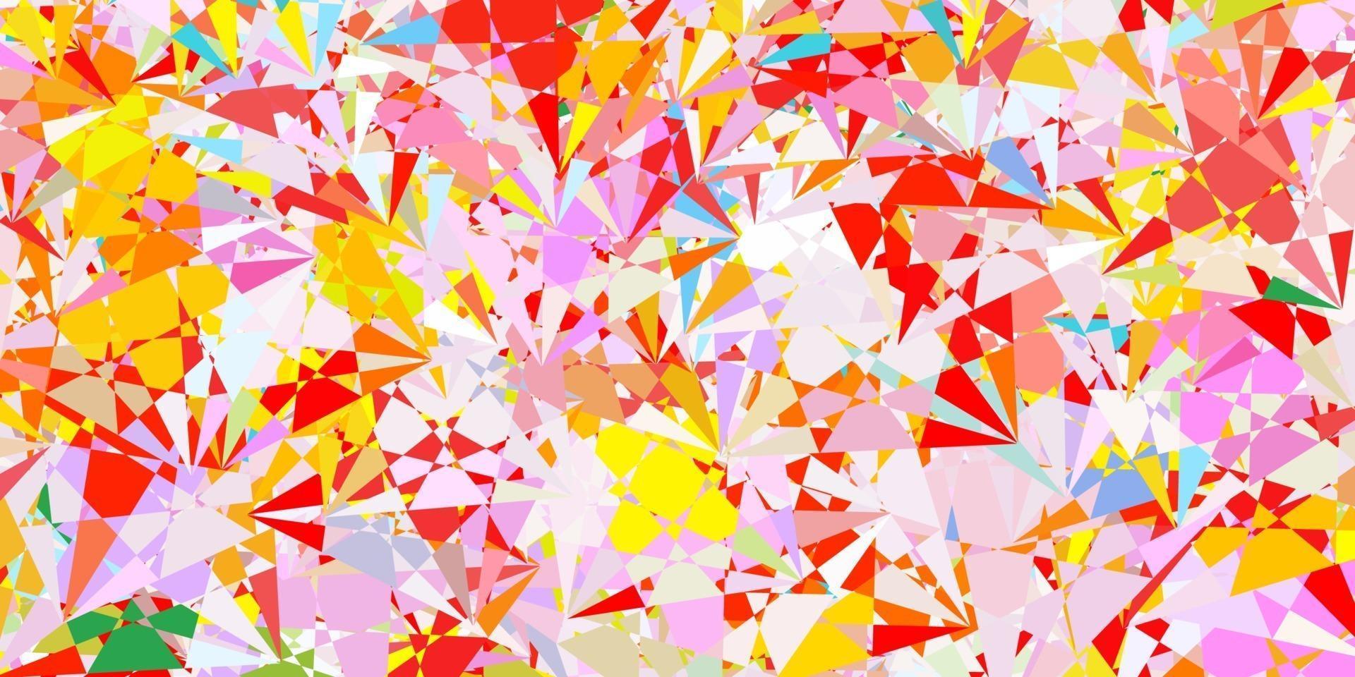 Light Multicolor vector background with triangles.