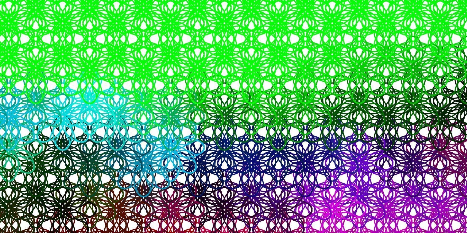 Fondo de vector multicolor claro con curvas.