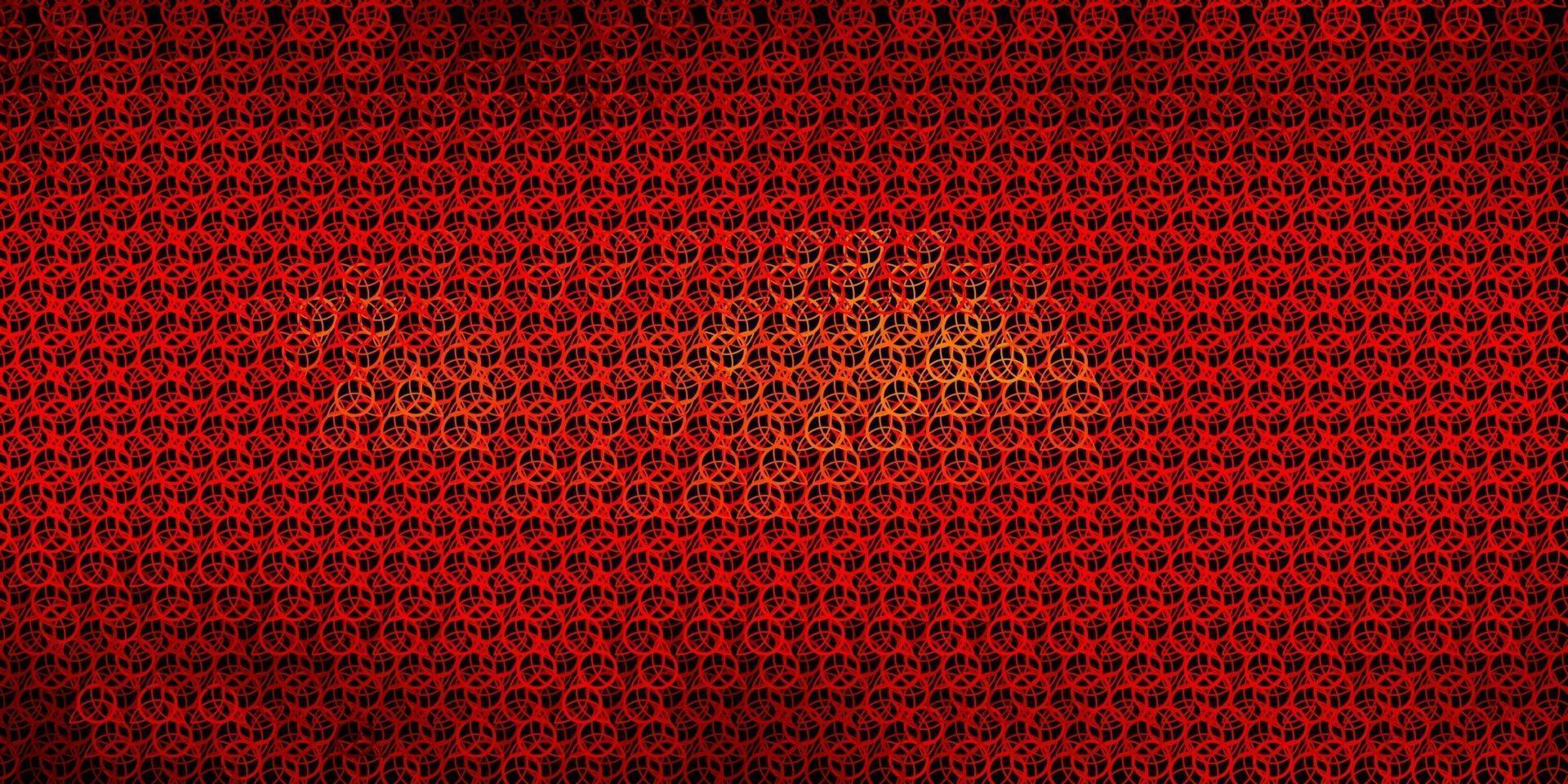 Dark Orange vector template with esoteric signs.