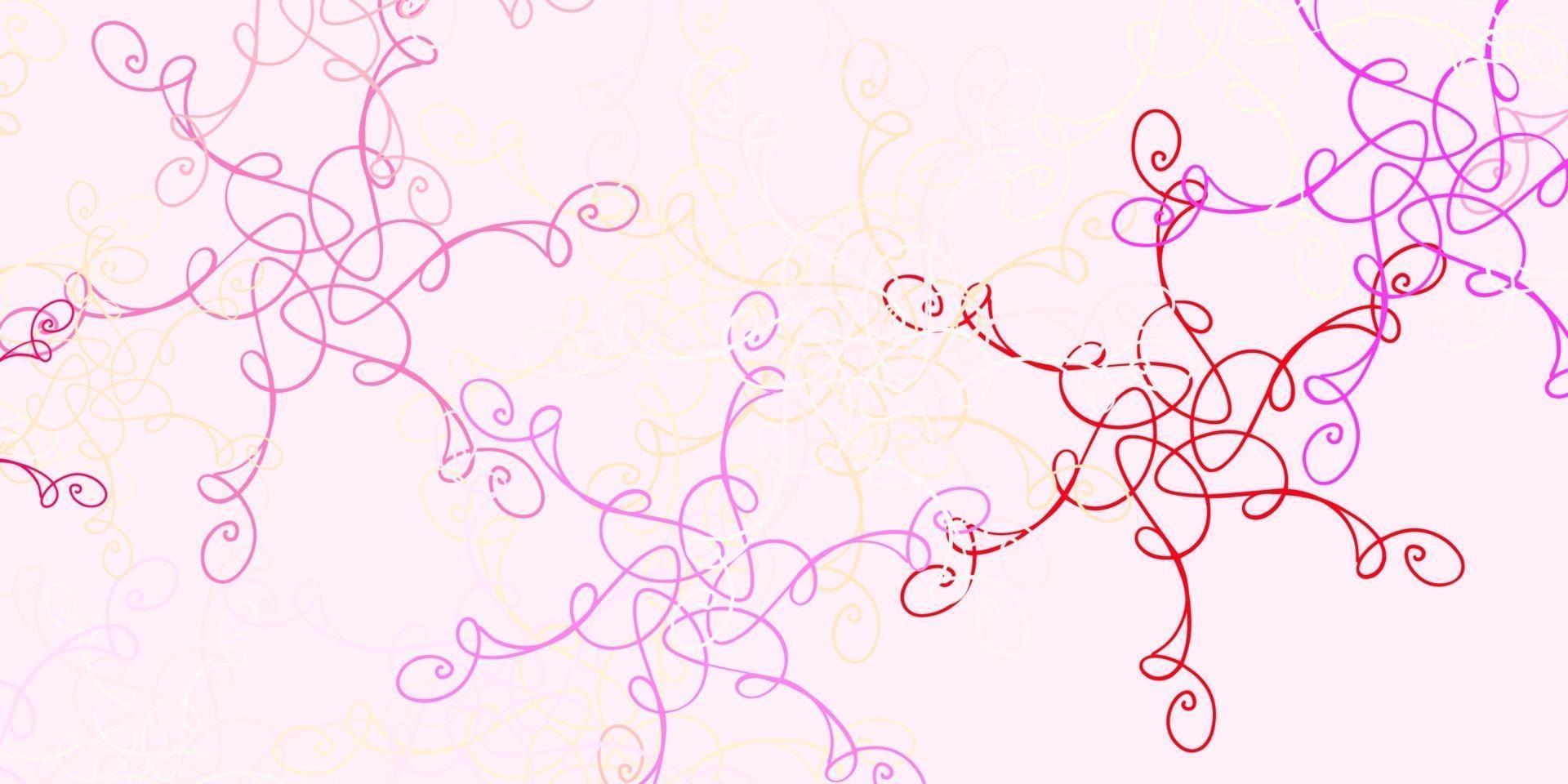 Light Pink vector background with bent lines.