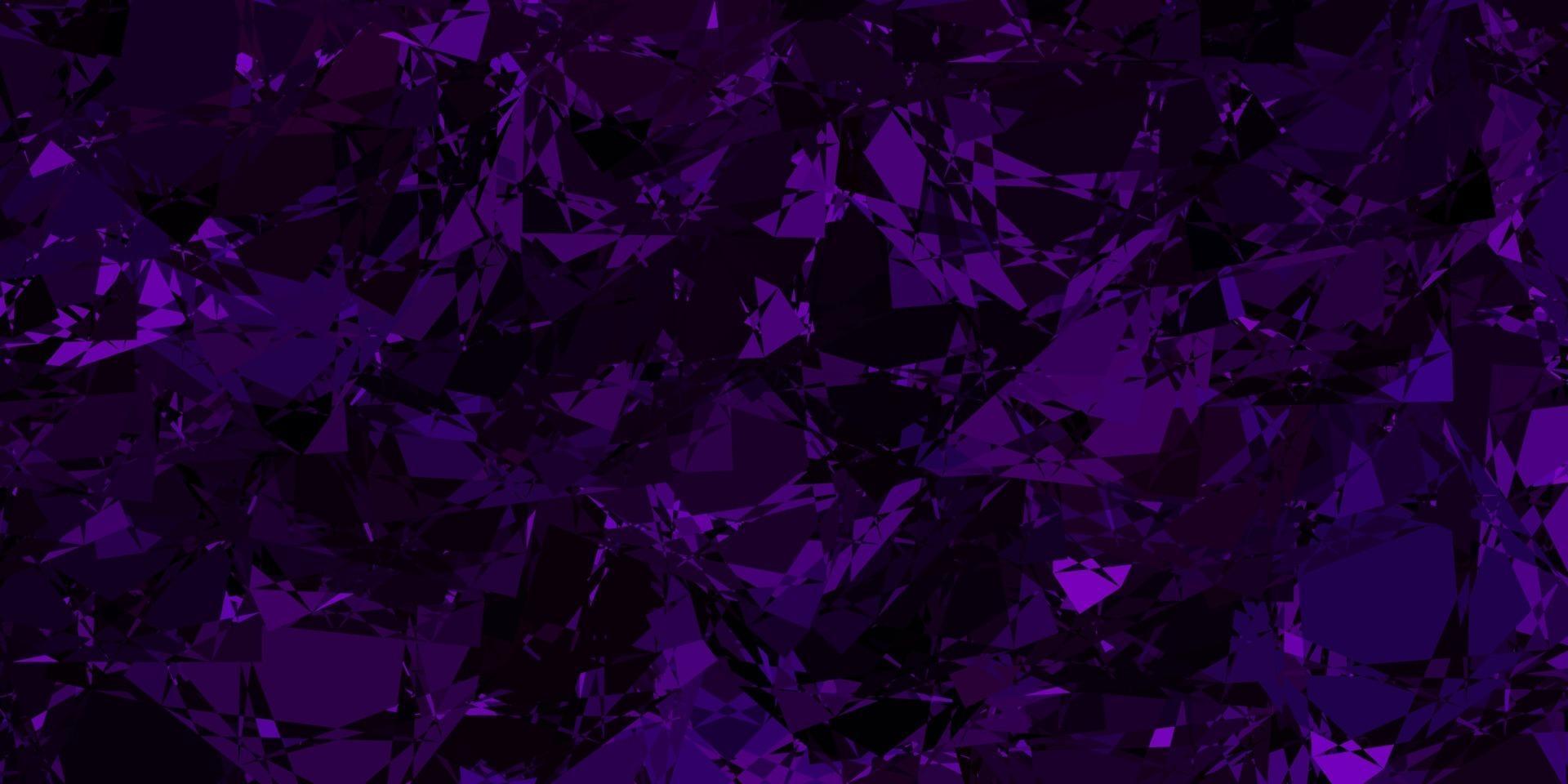 Dark Pink vector backdrop with triangles, lines.