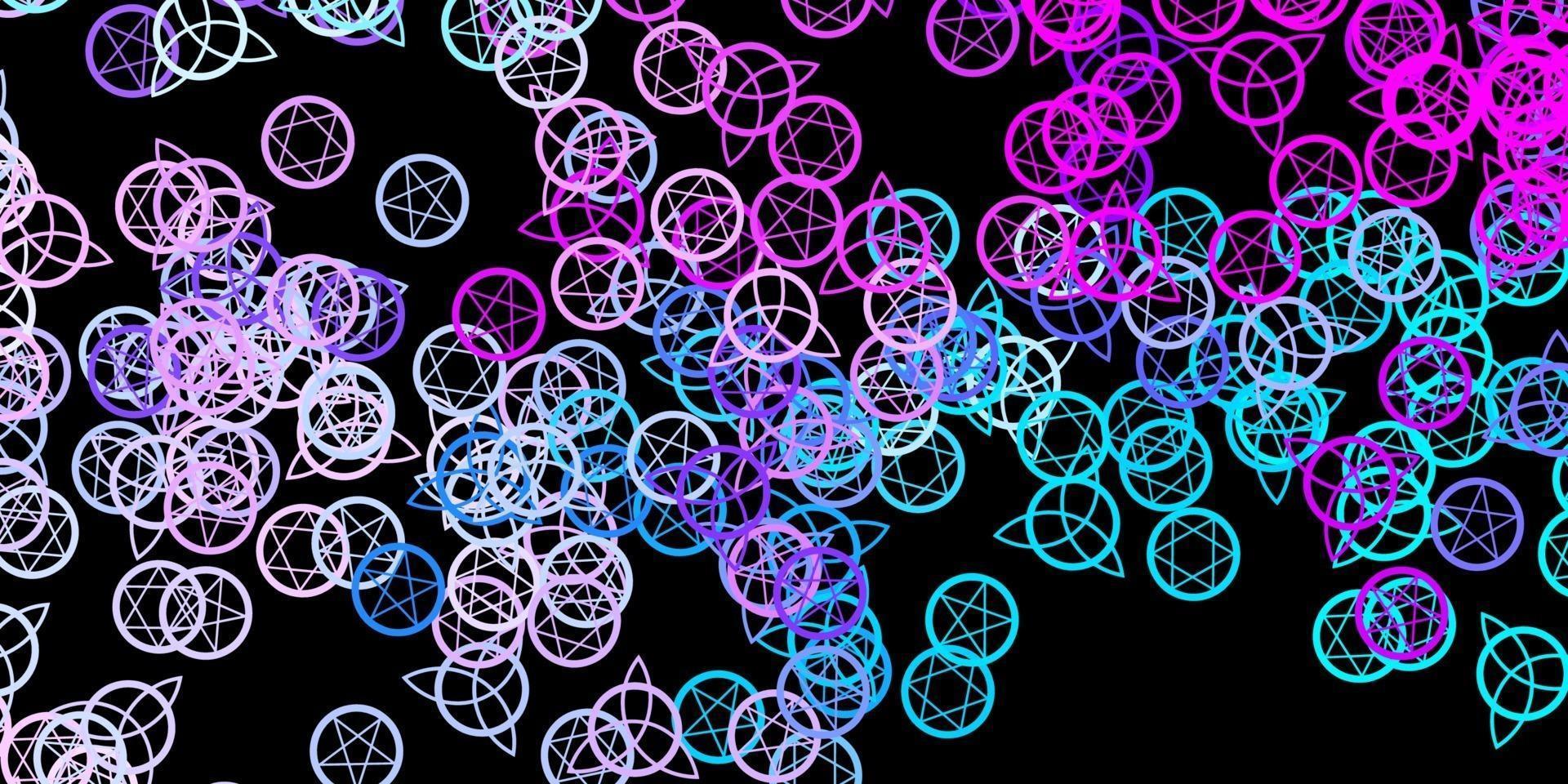 Dark Pink, Blue vector texture with religion symbols.
