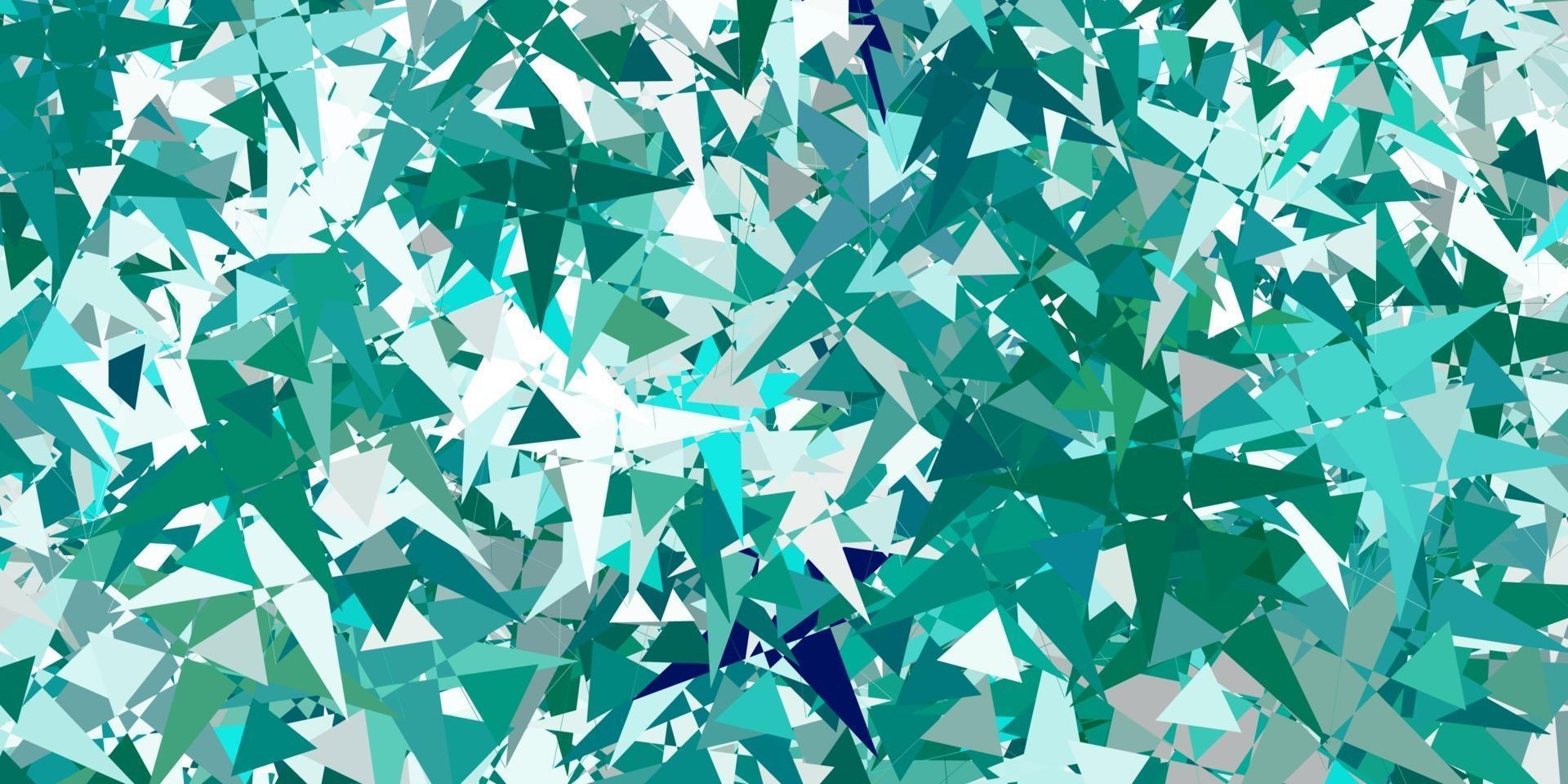 Fondo de vector azul claro, verde con triángulos.