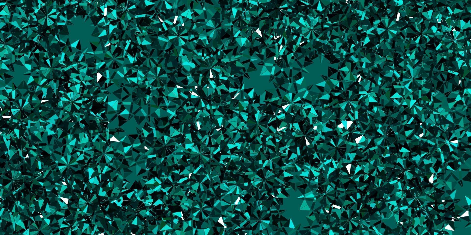 Light Blue, Green vector background with christmas snowflakes.