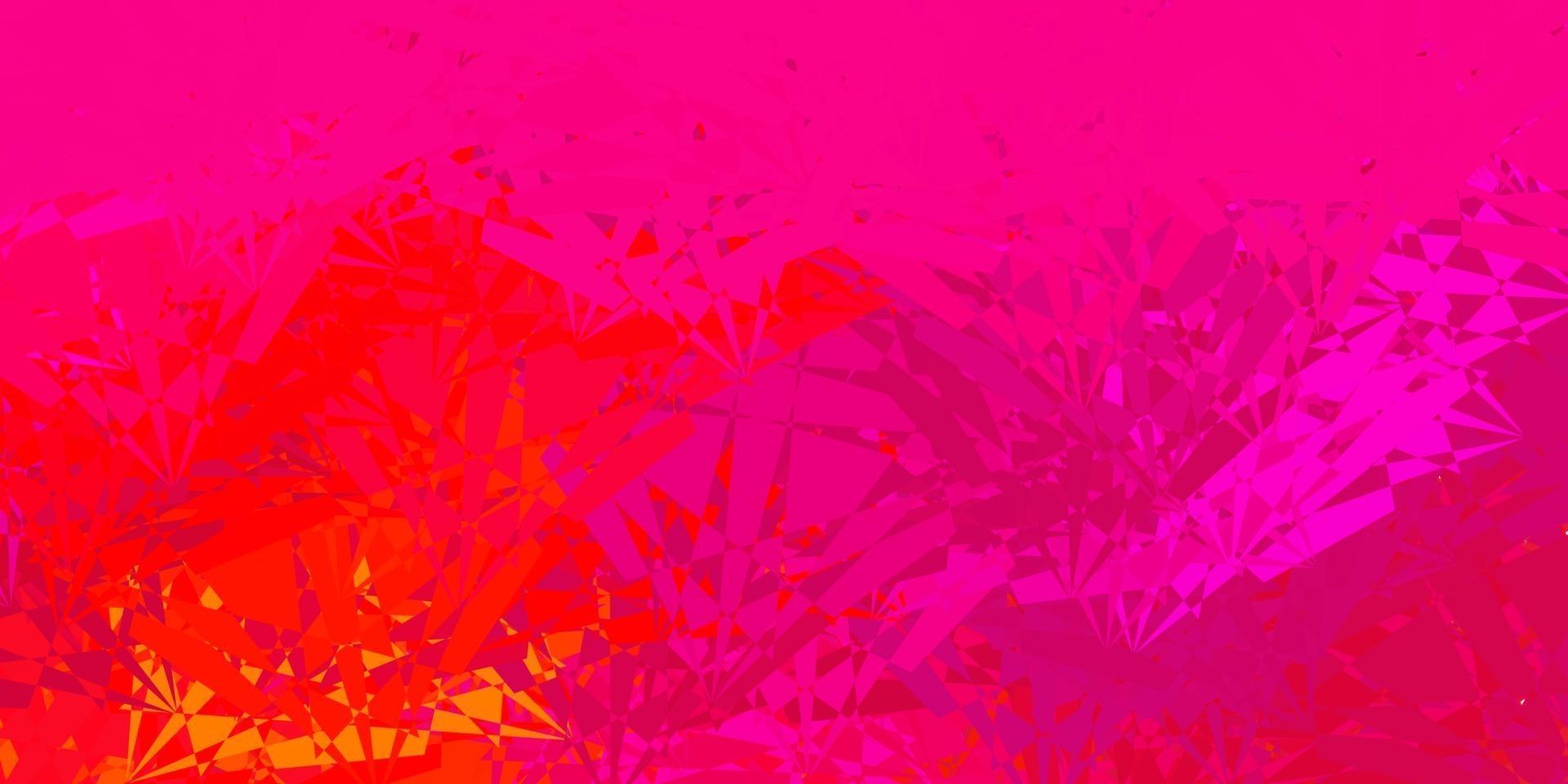 Light Pink, Yellow vector layout with triangle forms.