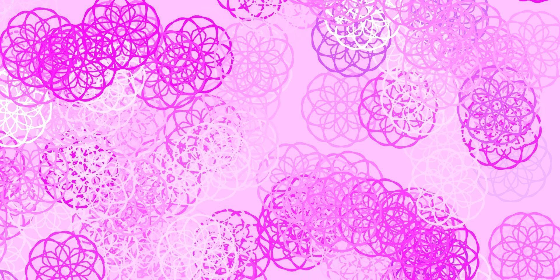 textura de vector púrpura claro con formas de memphis.