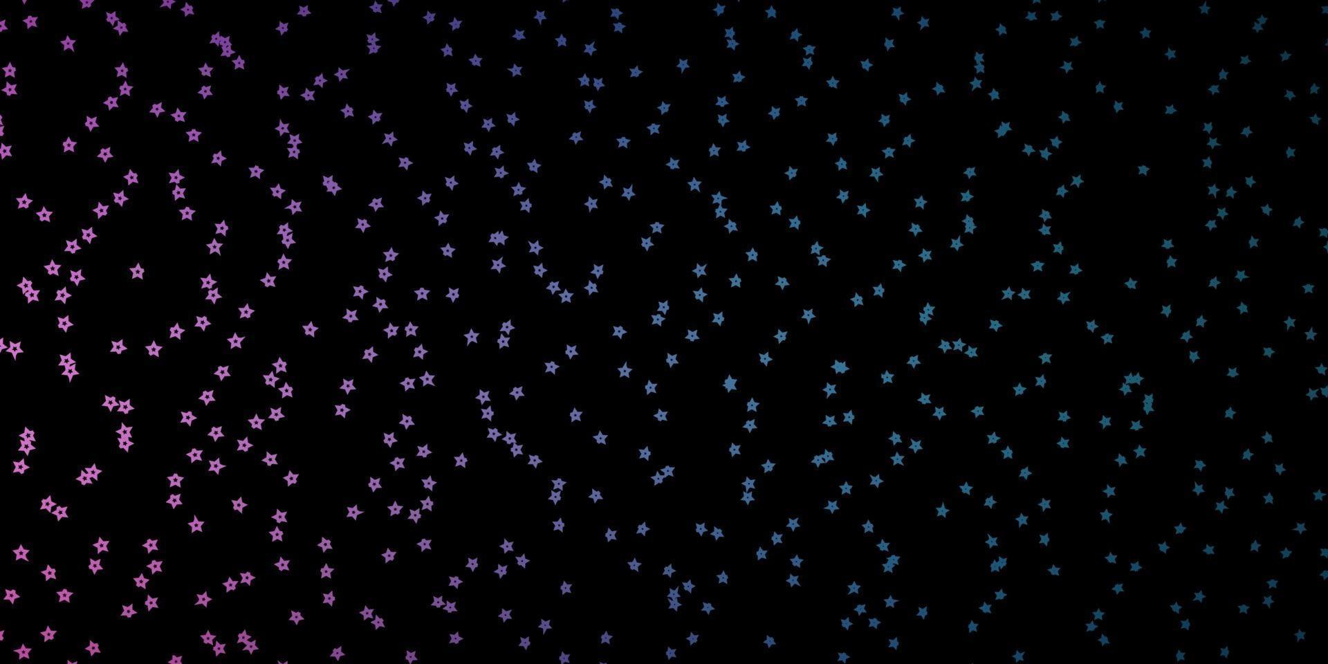 Fondo de vector azul oscuro, rojo con estrellas pequeñas y grandes.