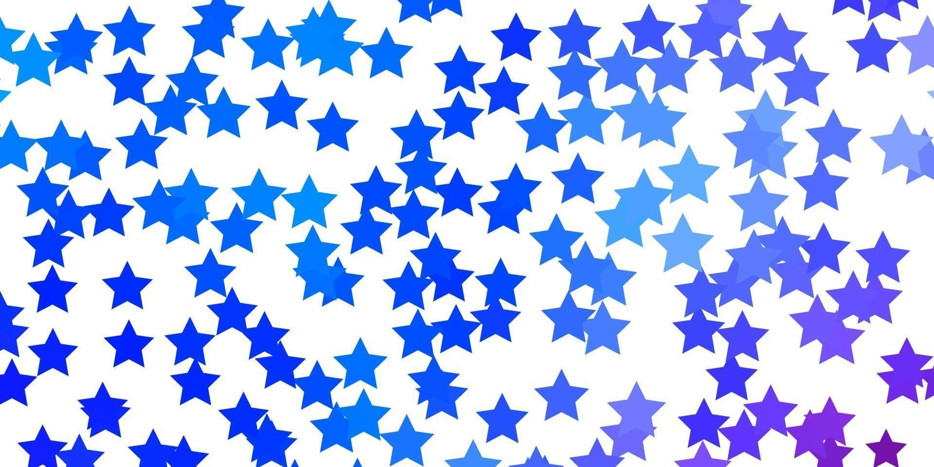 Light Blue, Red vector background with small and big stars.