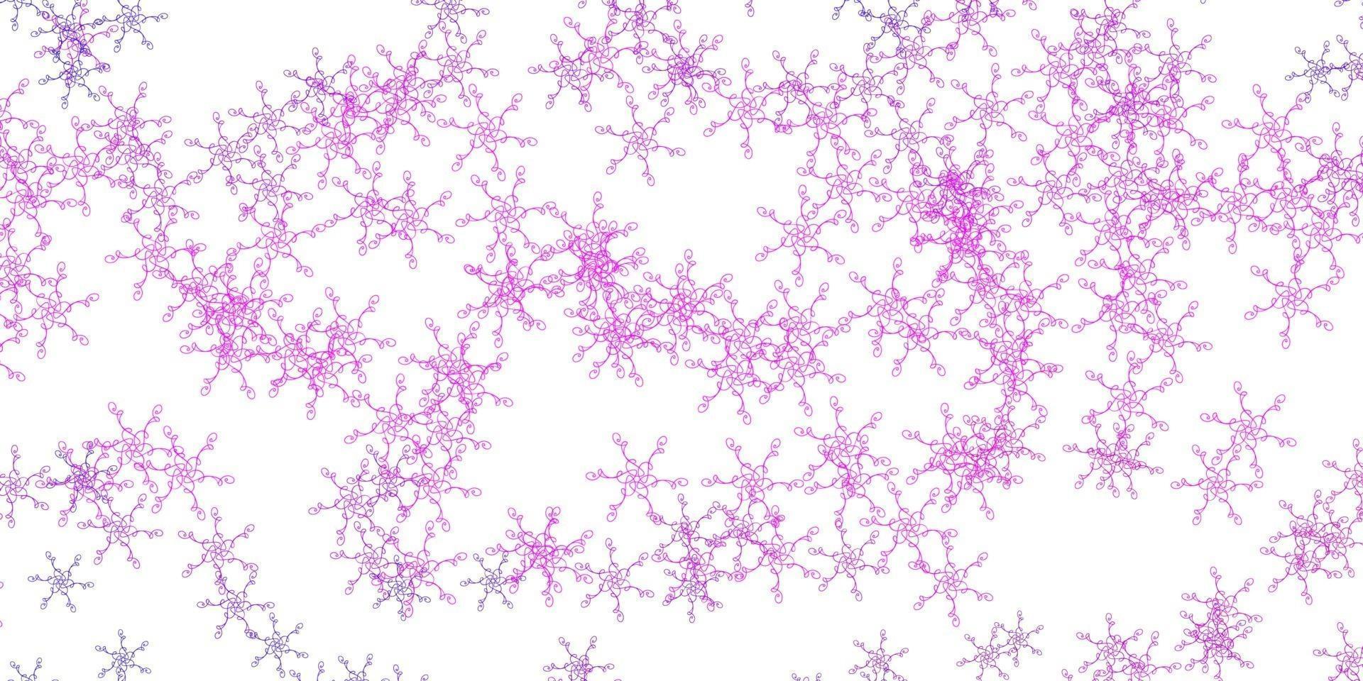 Light Purple, Pink vector background with bent lines.