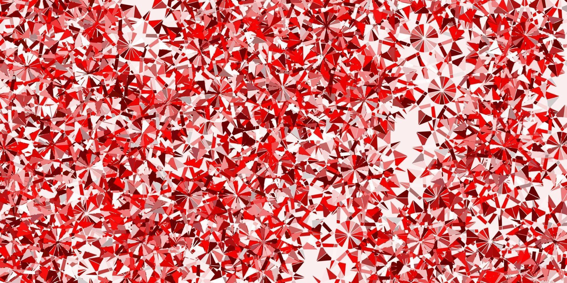 Light red vector template with ice snowflakes.