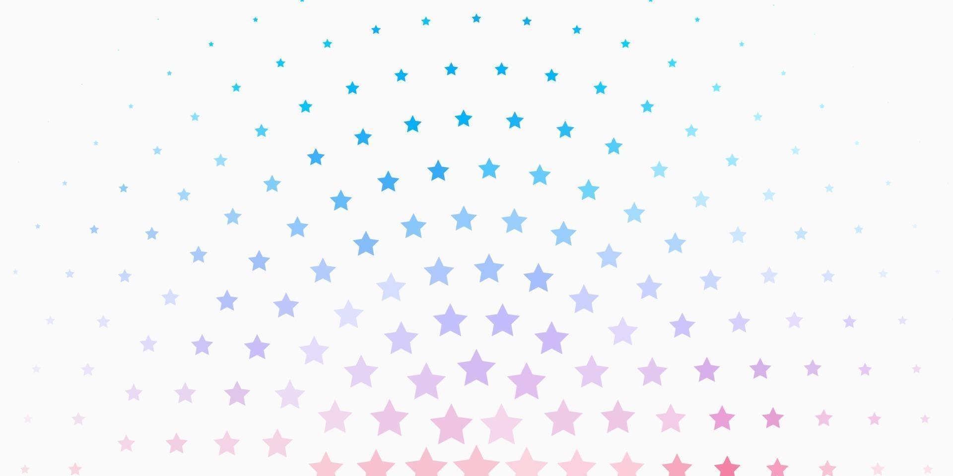 Light Blue, Yellow vector background with small and big stars.