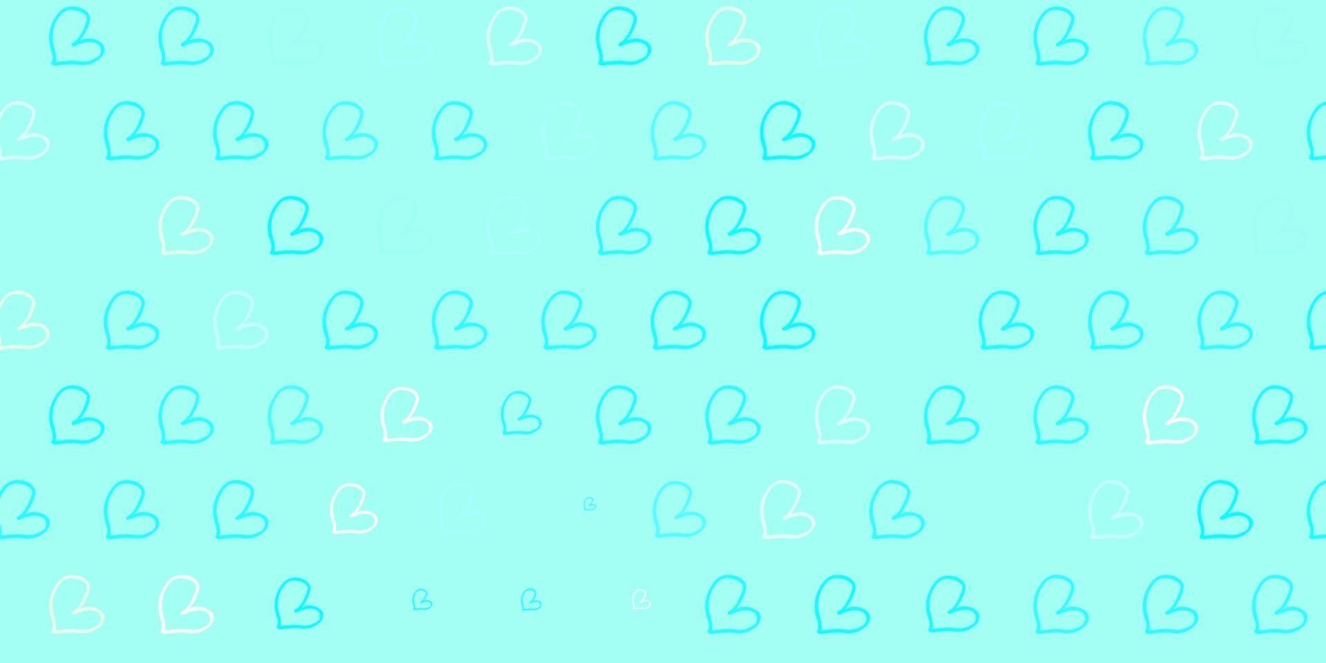 Light Blue, Green vector background with hearts. 5236499 Vector Art at ...