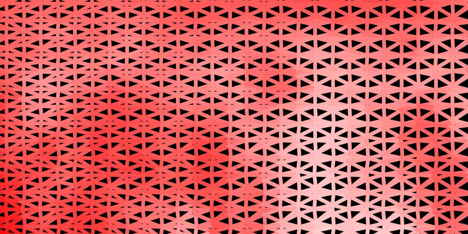 plantilla de mosaico de triángulo vector rojo claro.