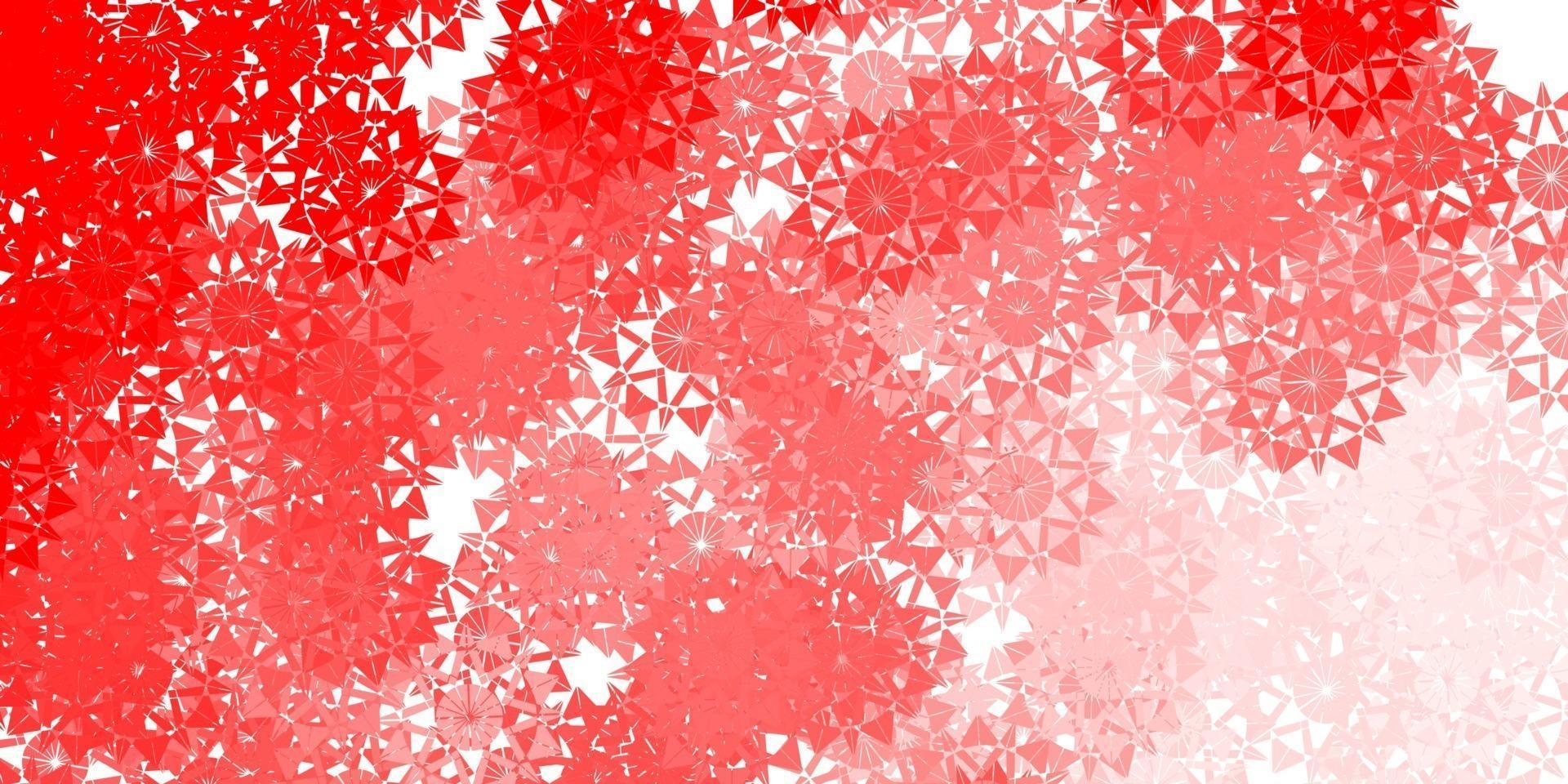 Light Red vector layout with beautiful snowflakes.