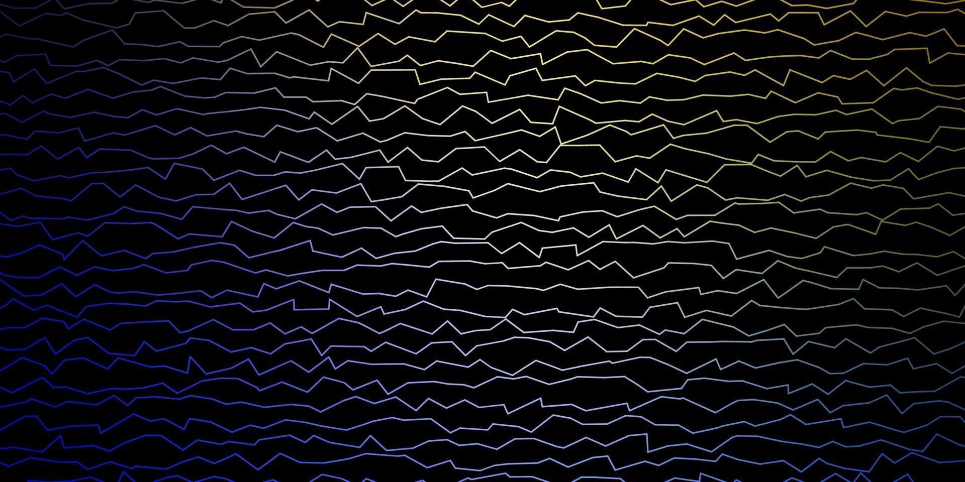 Fondo de vector azul oscuro, amarillo con líneas.