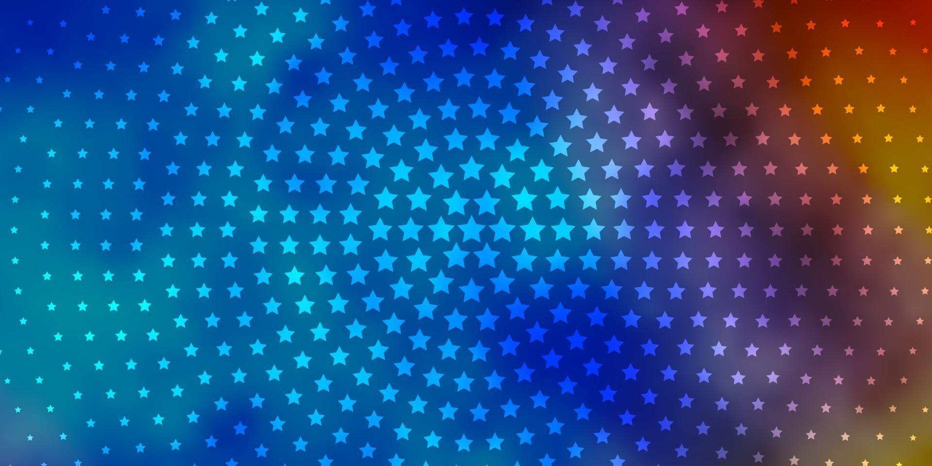 Light Blue, Yellow vector layout with bright stars.