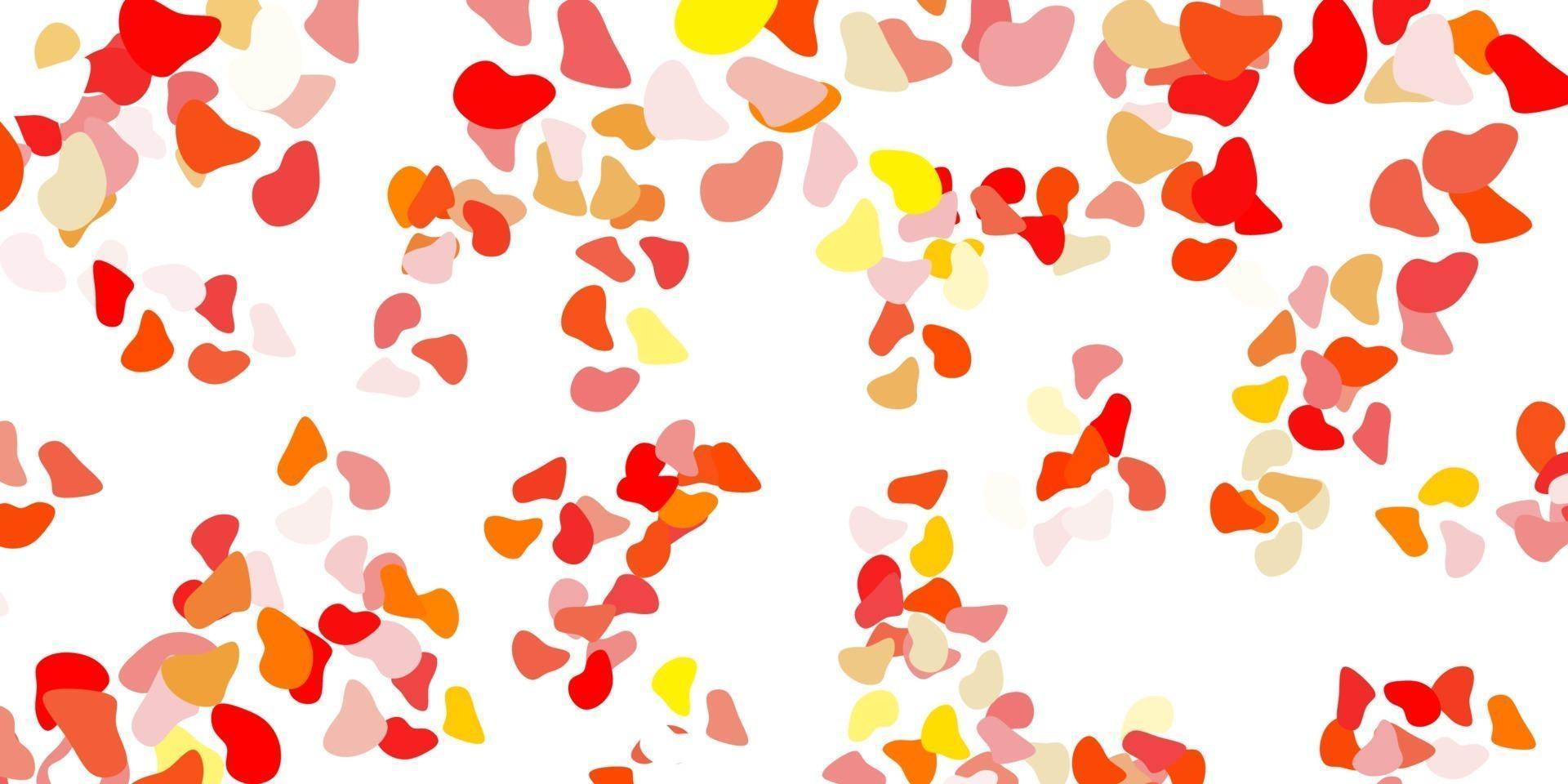 Light red, yellow vector template with abstract forms.