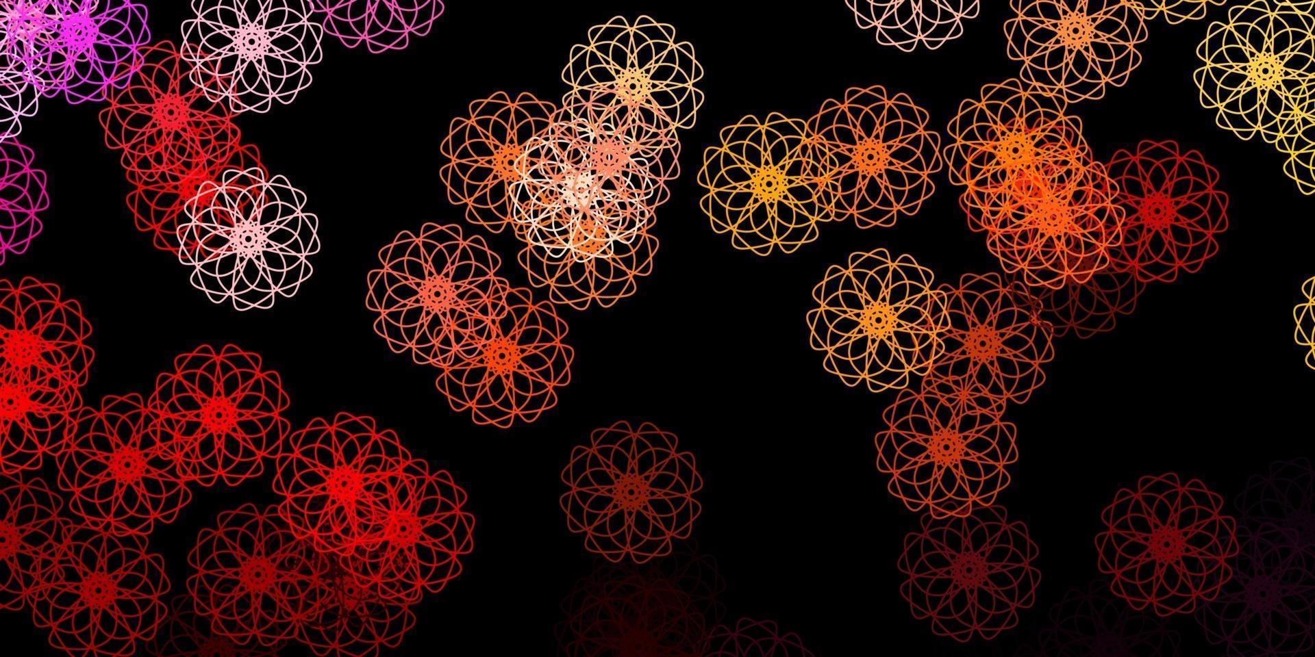 Dark Red, Yellow vector pattern with abstract shapes.