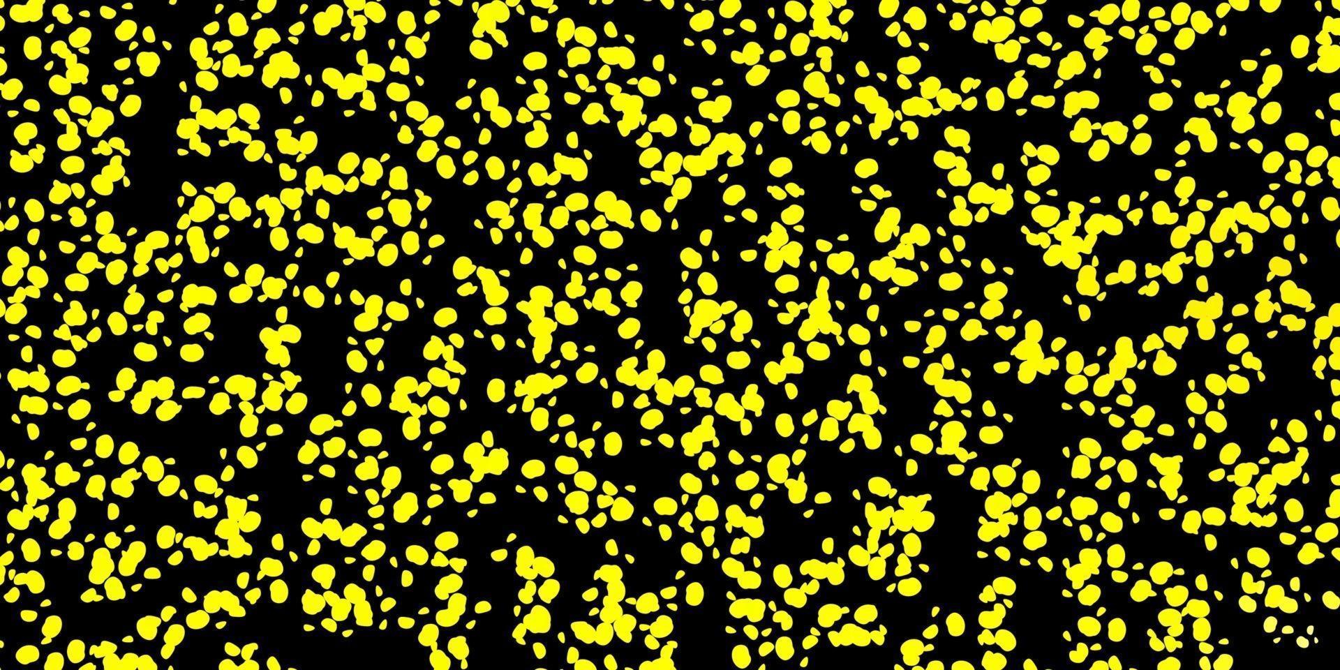 Dark yellow vector background with random forms.