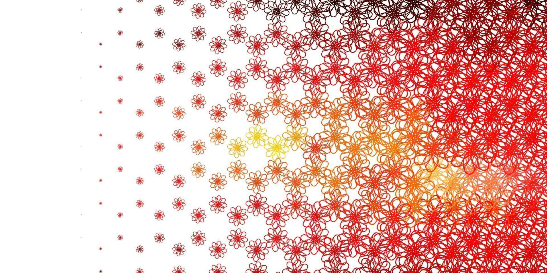 Light Red, Yellow vector texture with curves.