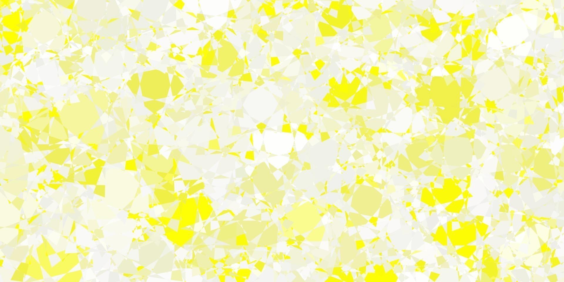 Light Yellow vector texture with random triangles.