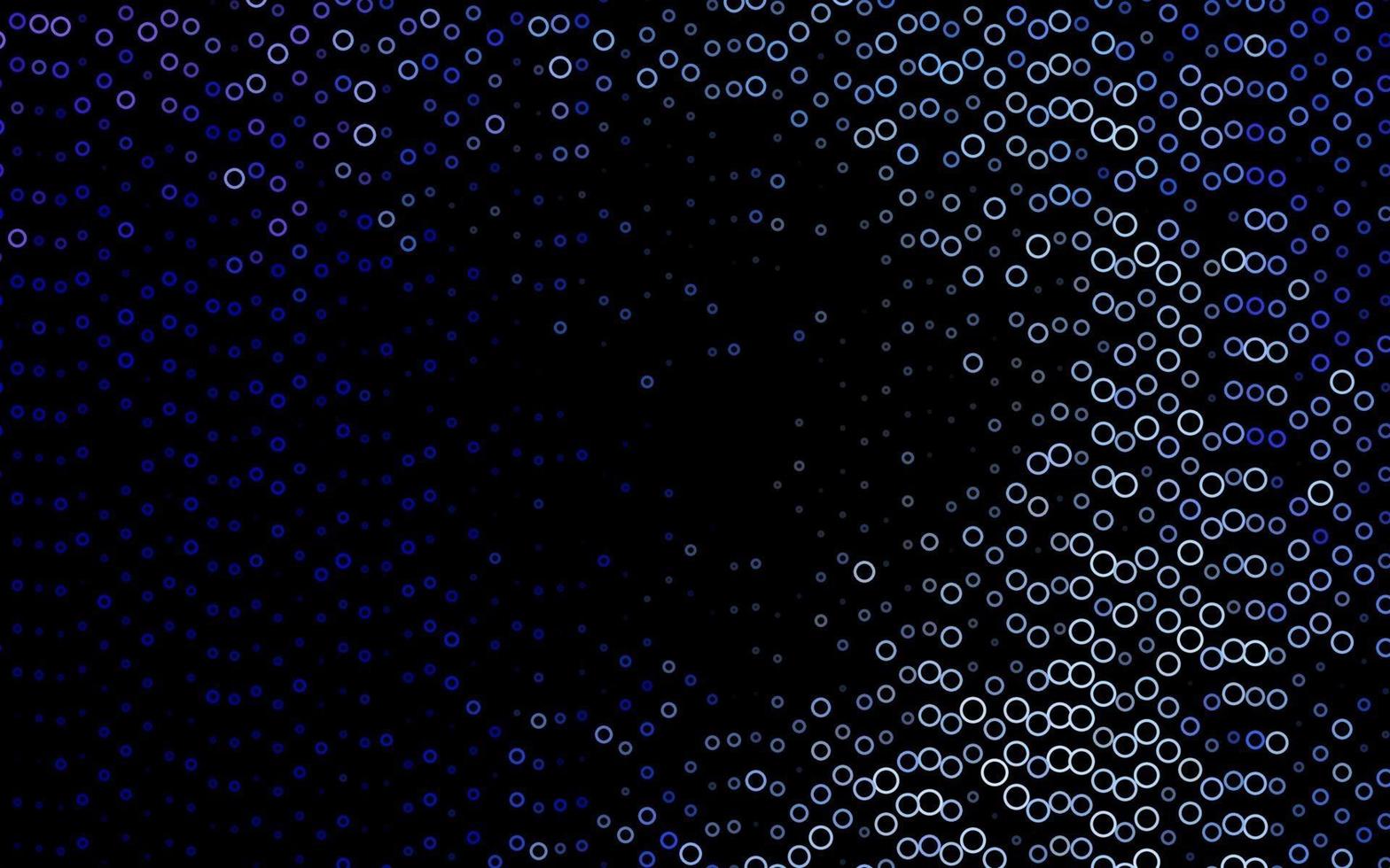 Dark BLUE vector background with bubbles.
