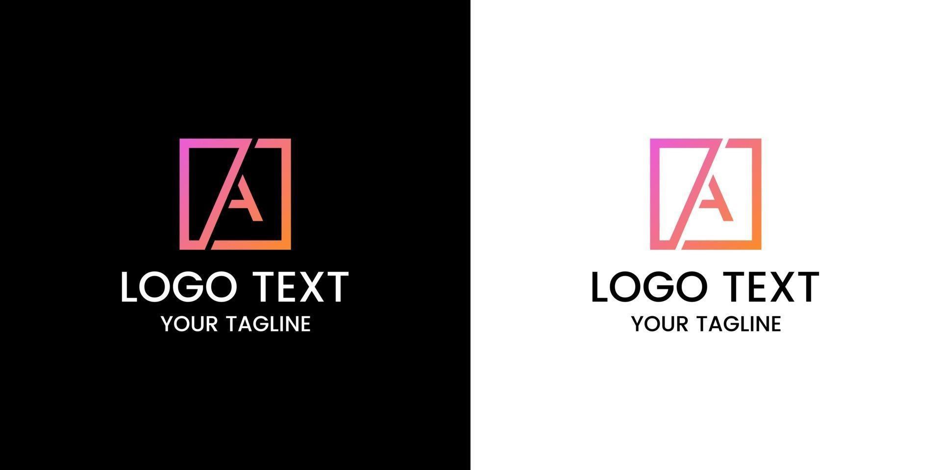 letra a diseño de logotipo vector