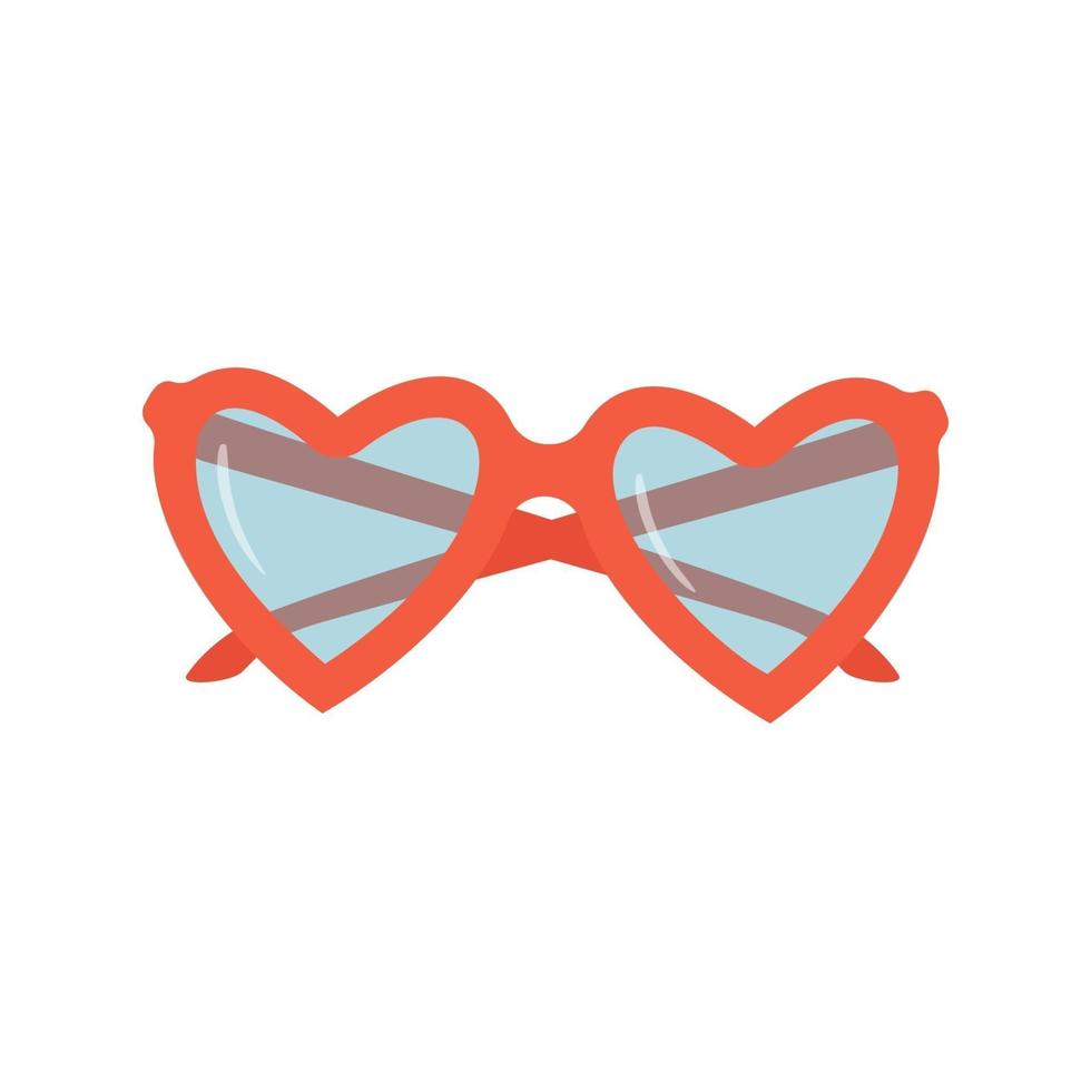 Cute hand-drawn sun glasses in a shape of a heart. Vector illustration