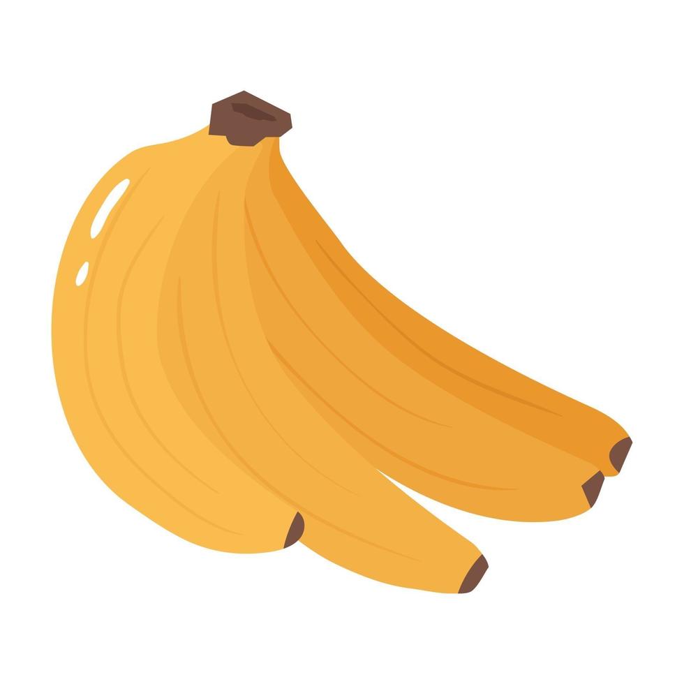 Colorful banana in hand drawn style. Healthy food. Sweet fruit. vector