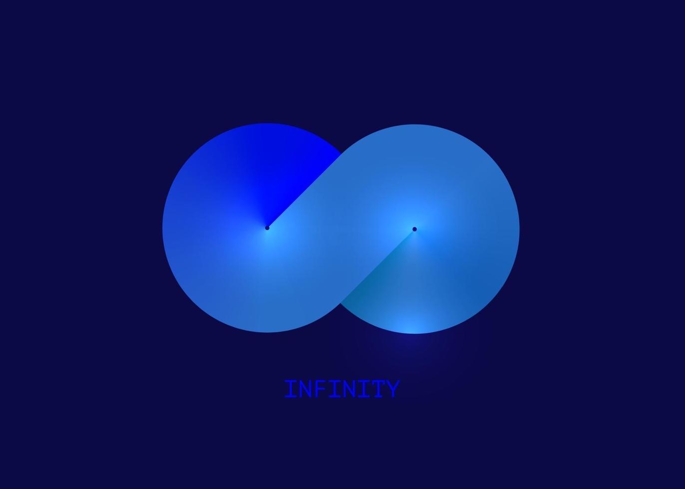 blue infinity business logo Template for your design Eternity concept vector