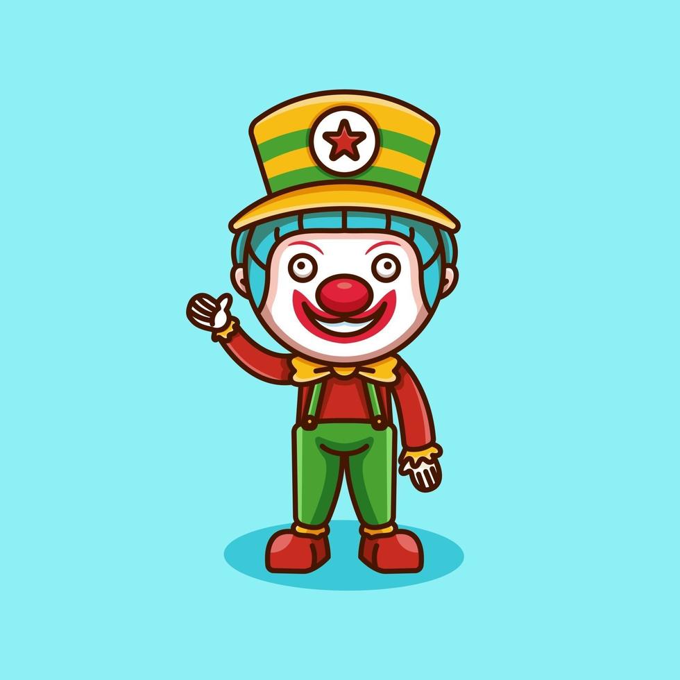 lindo logo de payaso vector