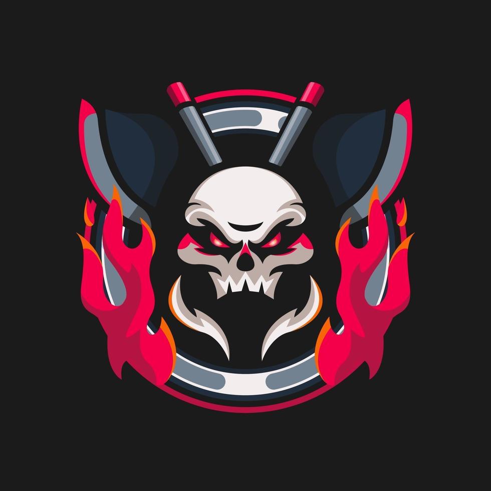 SKULL AXE ESPORT vector