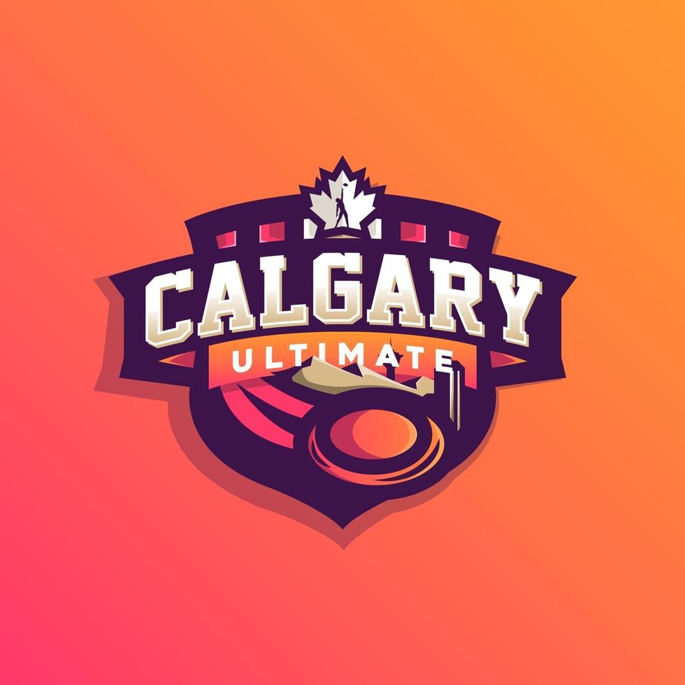 ULTIMATE FRISBEE SPORT LOGO vector