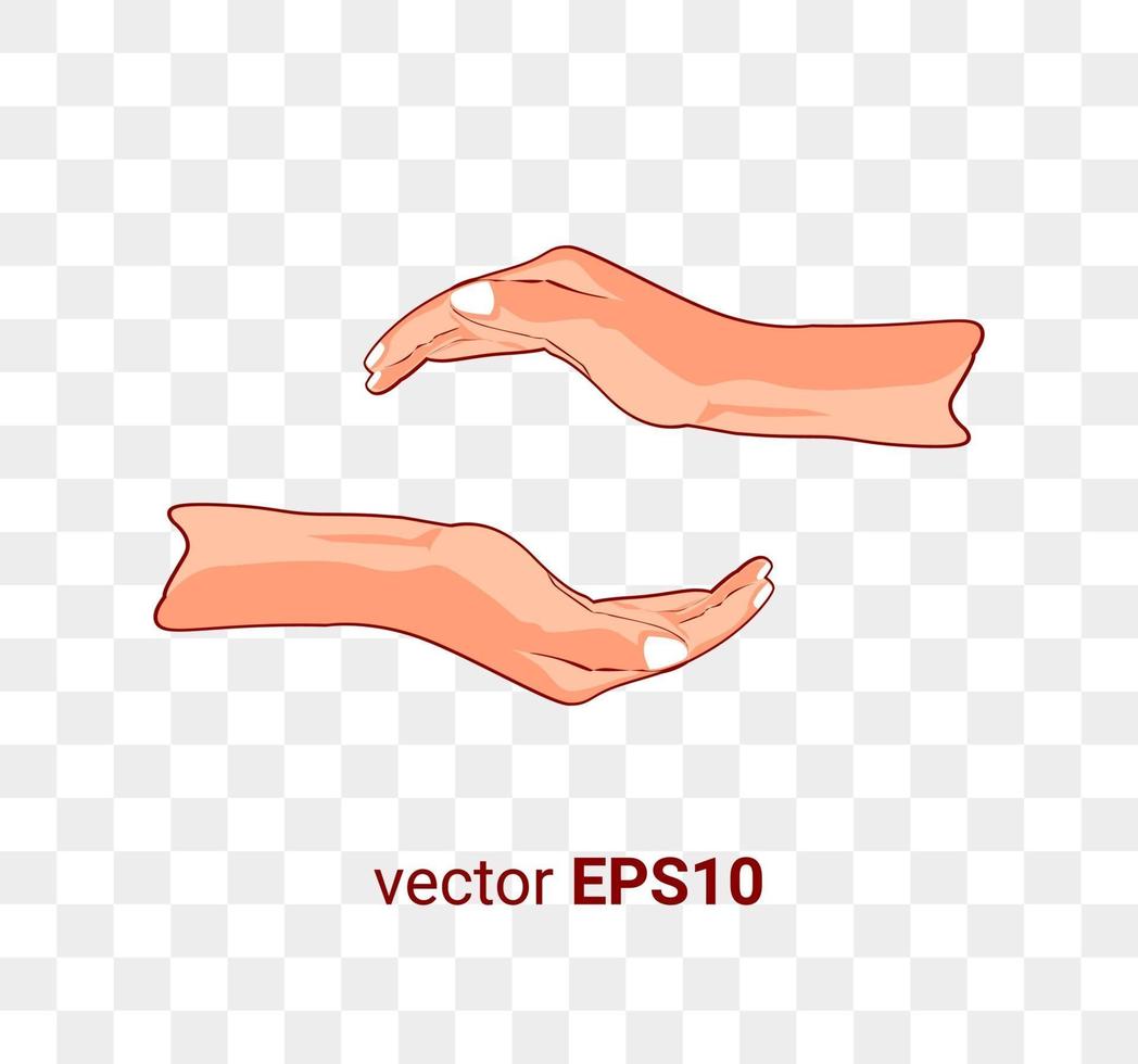 ilustración vectorial de una mano que protege vector