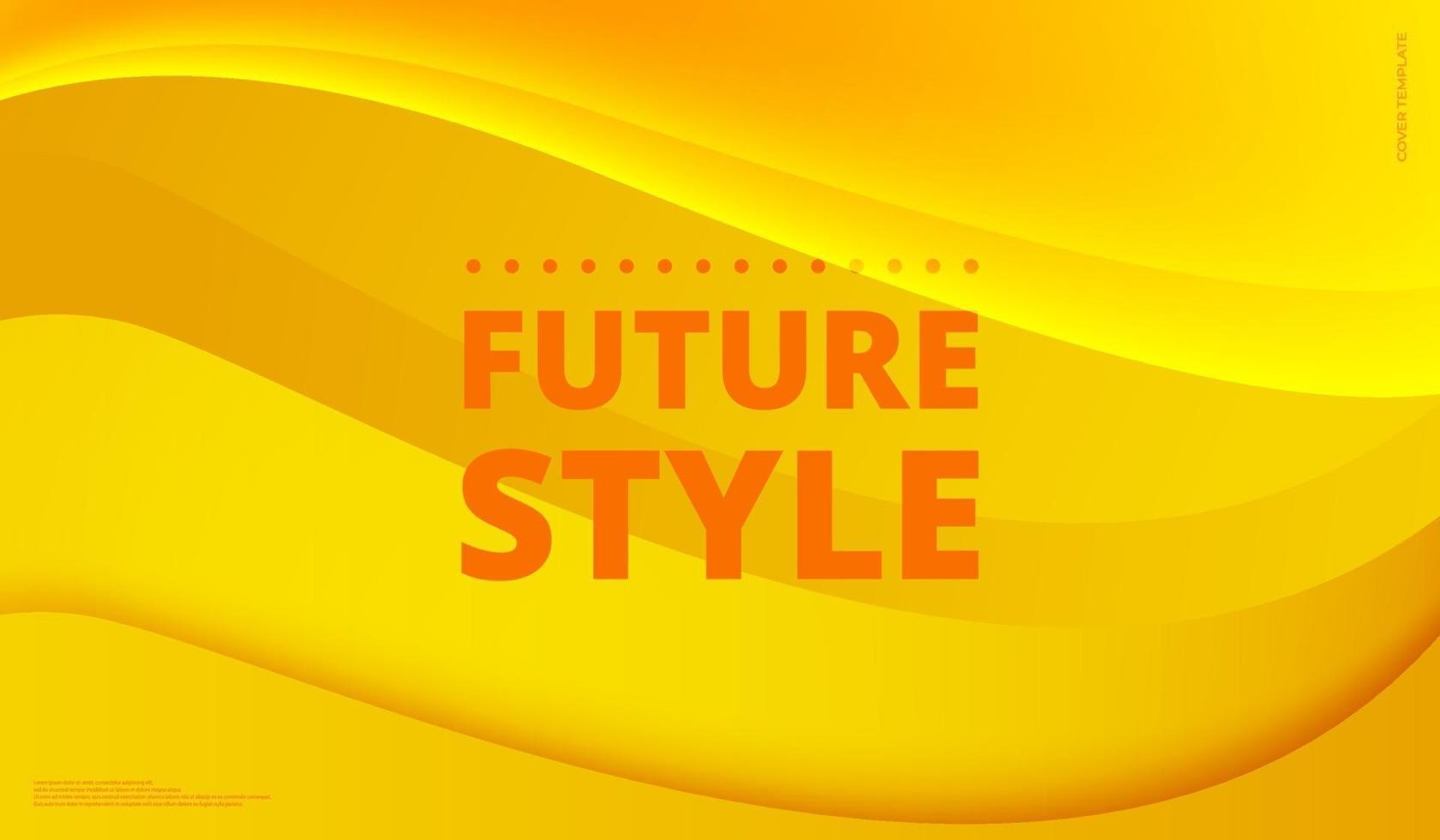 Trendy simple fluid color gradient abstract background with dynamic wave shadow line effect. vector