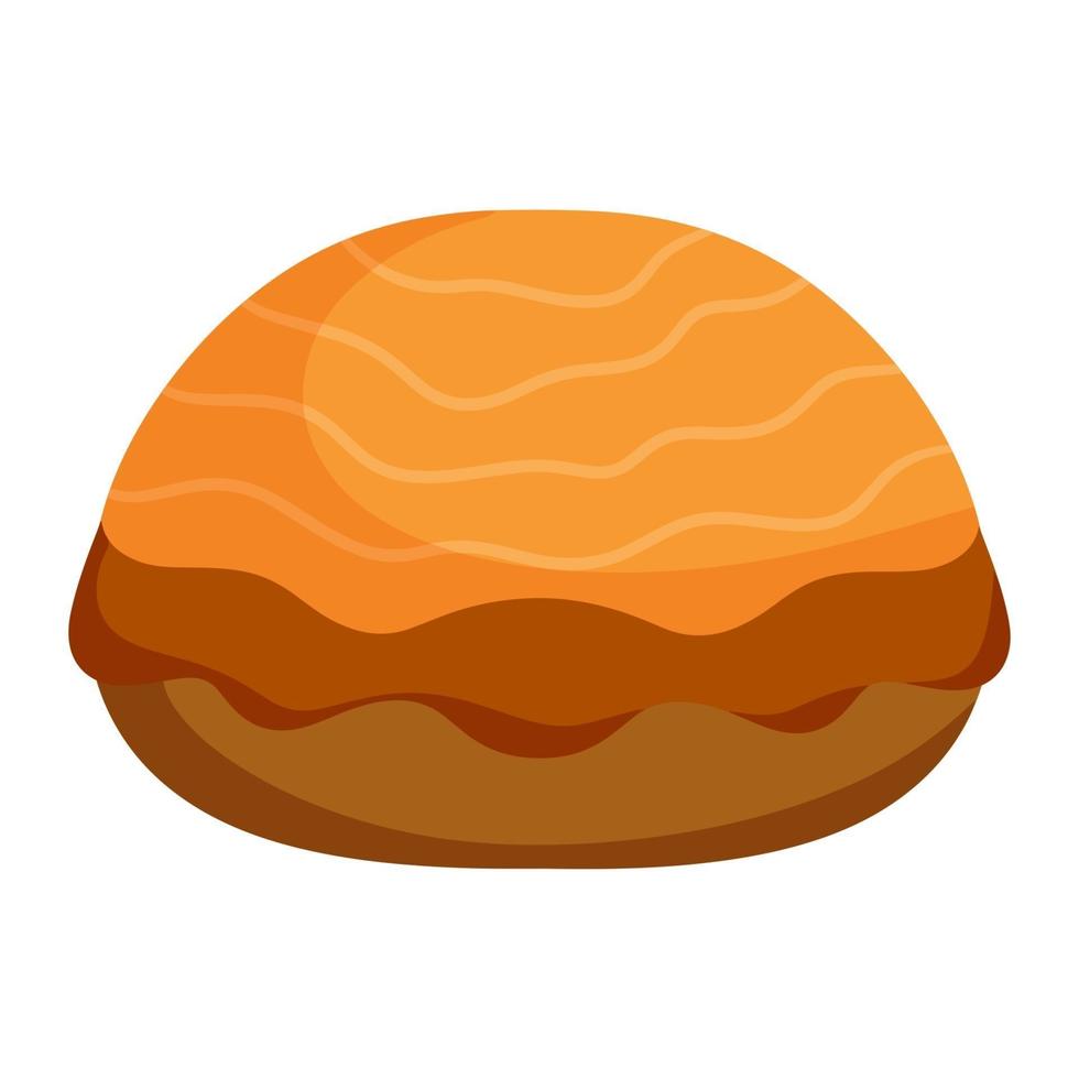 Pumpkin pie. Vector illustration for Thanksgiving and Holiday. Isolated, cartoon style