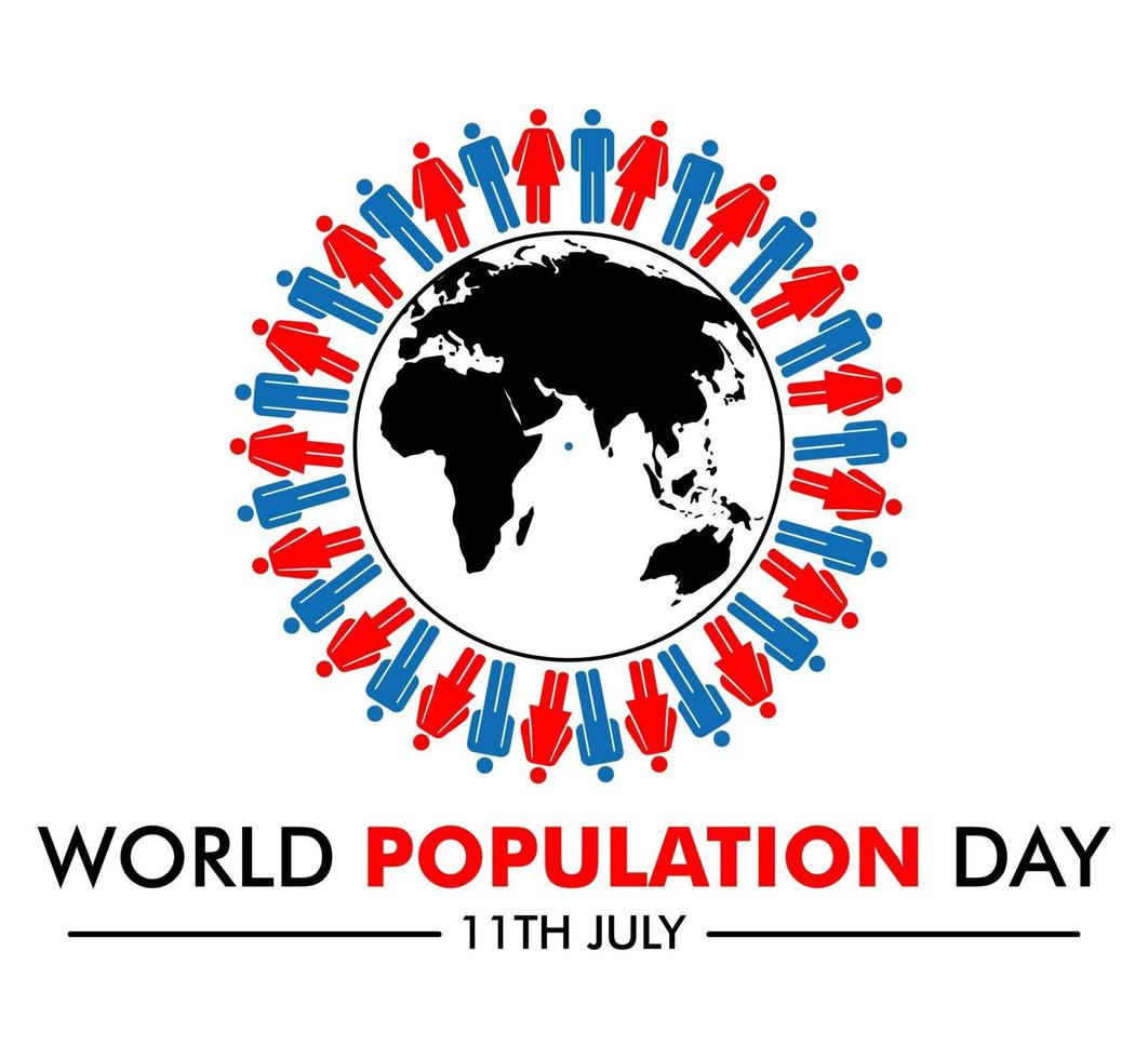 world population day vector image july 11th 5237124 Vector Art at Vecteezy