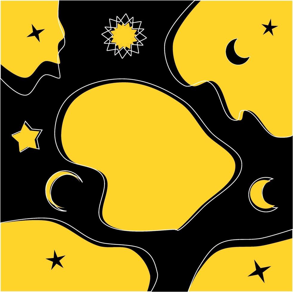 vector illustration of black and yellow abstract liquid background