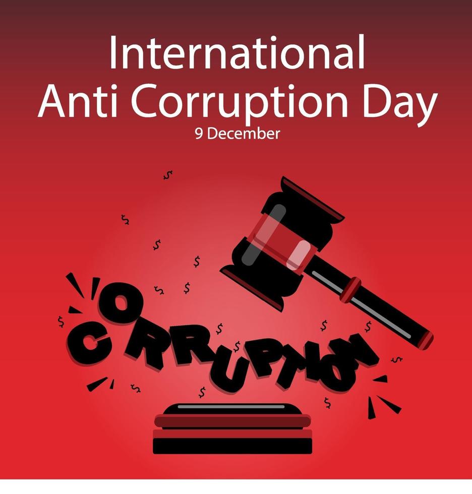 vector image of international anti corruption day